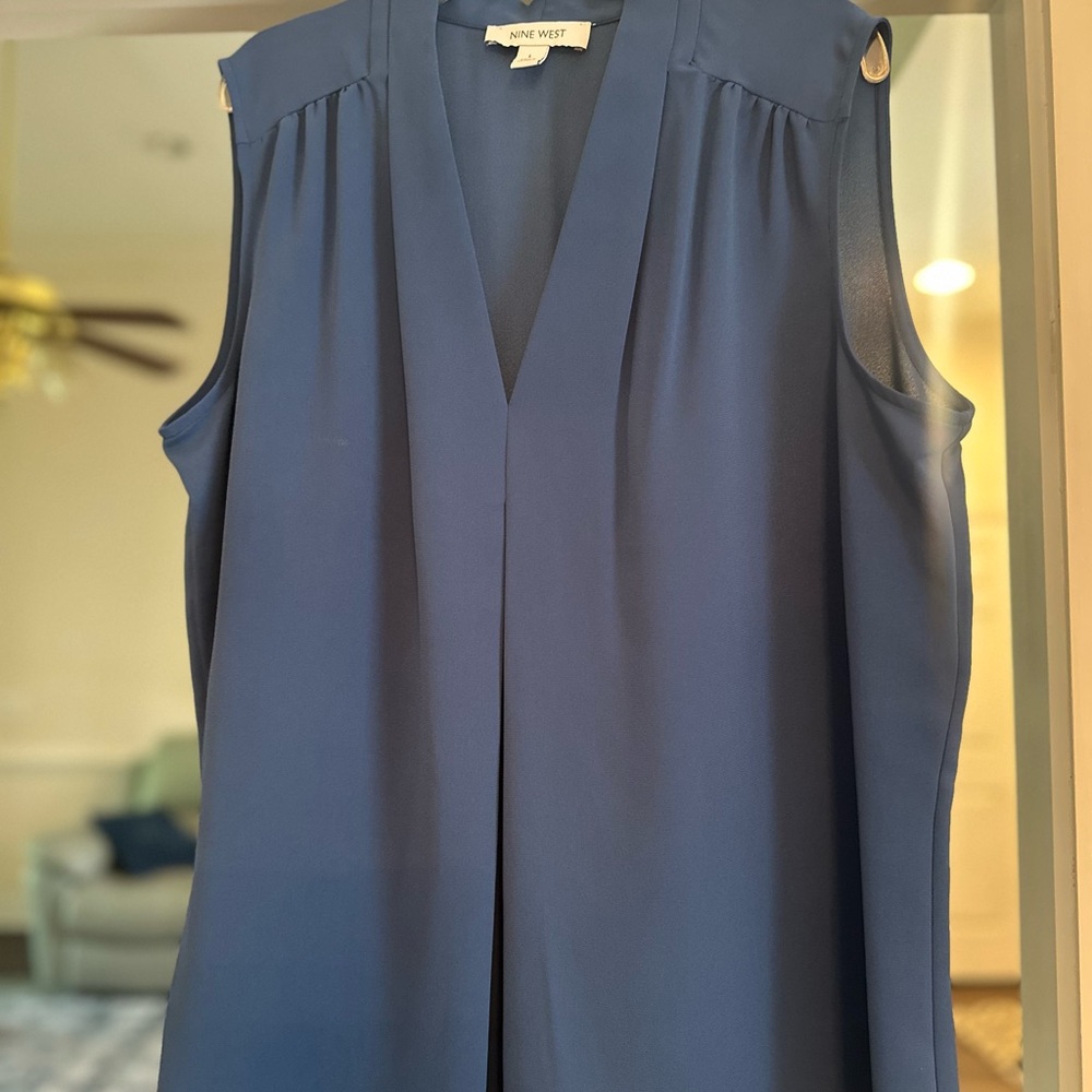 Nine West Women's Blue Sleeveless Top